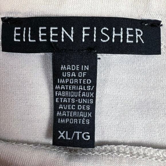 Eileen Fisher Light Gray Sleeveless Boxy Tank Top Minimalist Tencel Blend - XL - Picture 4 of 8